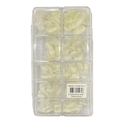 Global Star Round False Nails 500 Pieces - White