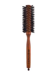 Quadra Line Hair Brush-Beech Wooden Handle With Section Divider D-42Mm (0548)   فرشاة شعر أسطوانية التصميم أسود / بيج  0548
