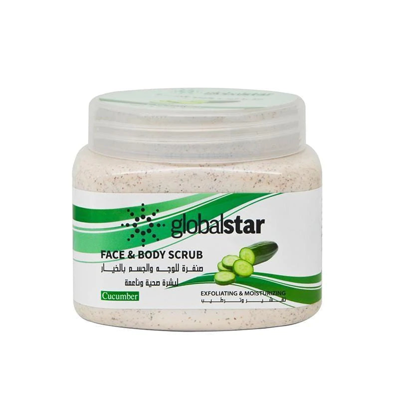 Globalstar Exfoliating Face and Body Scrub Cucumber 500ml