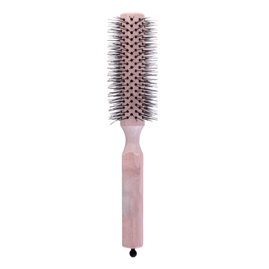 Maestri 3Me Hair Brush with Brown Nylon Bristles & Bowl 15973         فرشاة شعر أسطوانية التصميم أسود / بيج  15973