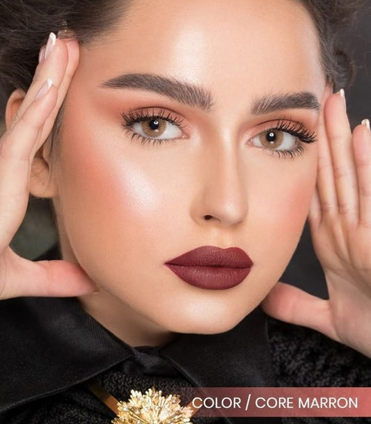 Naturel Unisex Disposable Cosmetic Lenses Colored Collection Core Marron